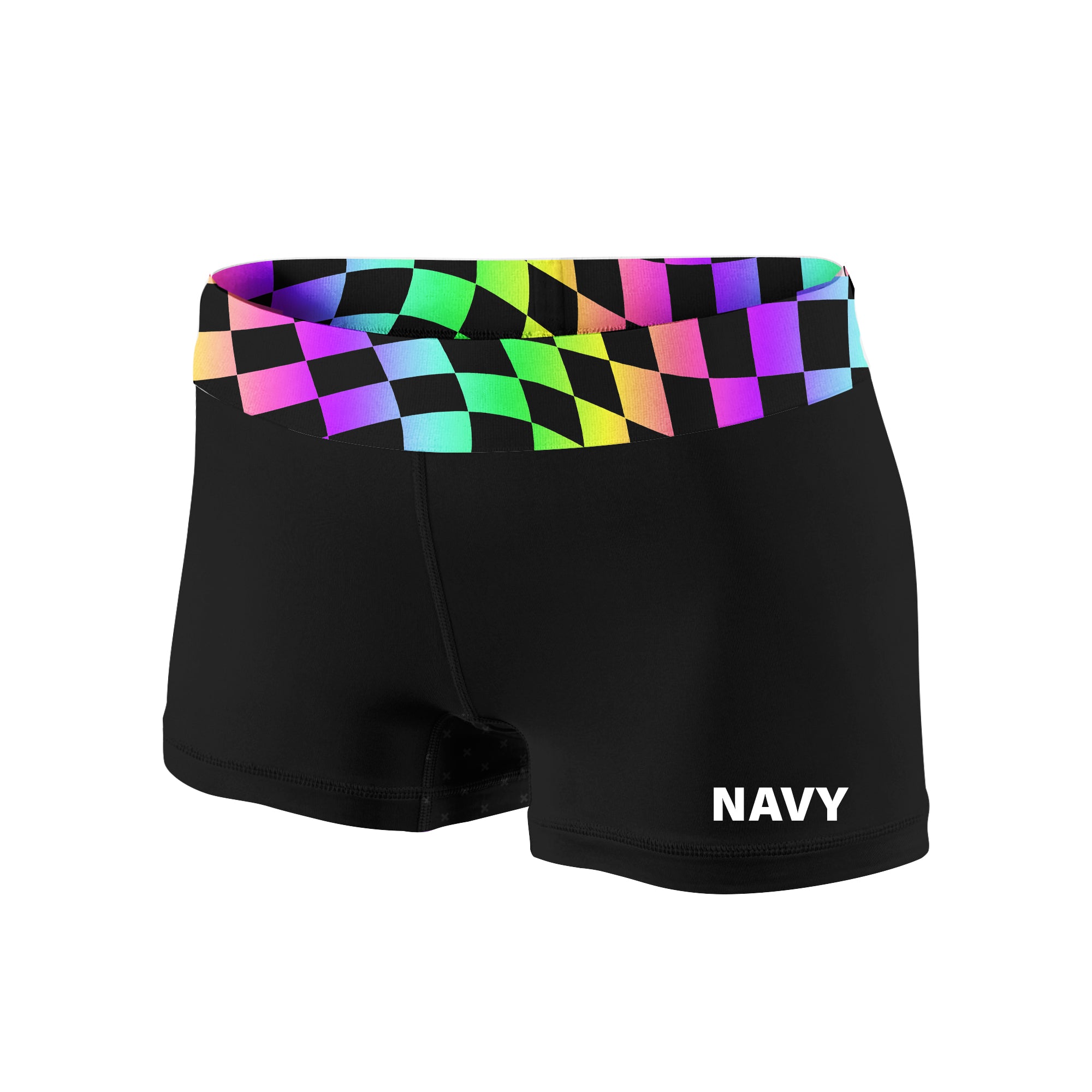 Practice Wear - Colourful Checks Shorty Shorts PERSONALIZED