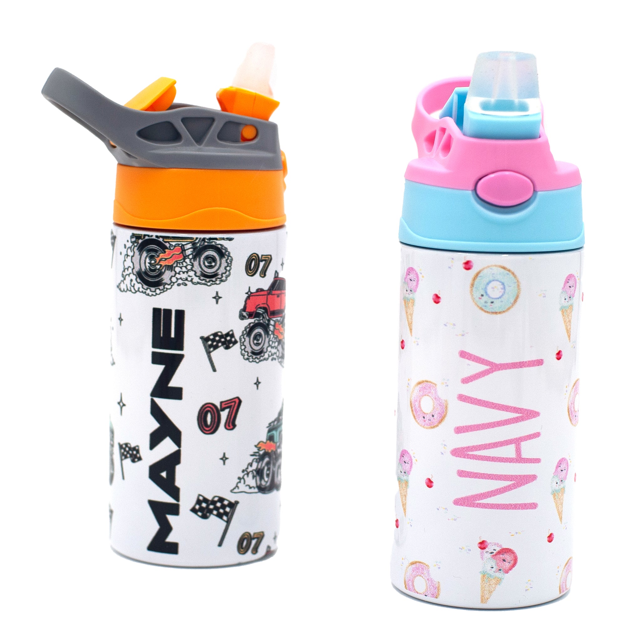 Kind Smart Loved - Personalized Kids Water Bottle With Straw Lid - callown