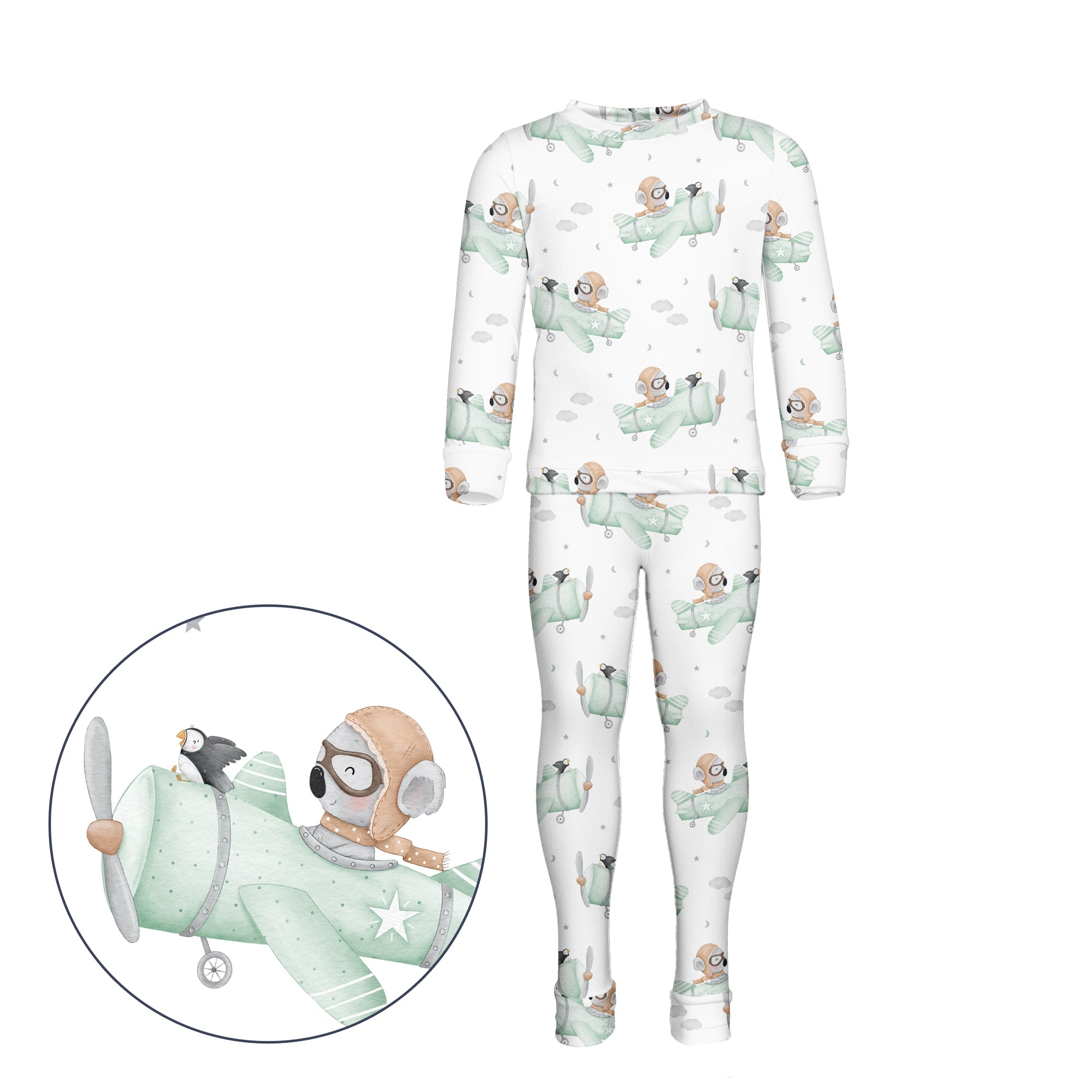 NON-Personalized Kids Pyjamas (2 piece set) - MARKETPLACE (Animal Designs)