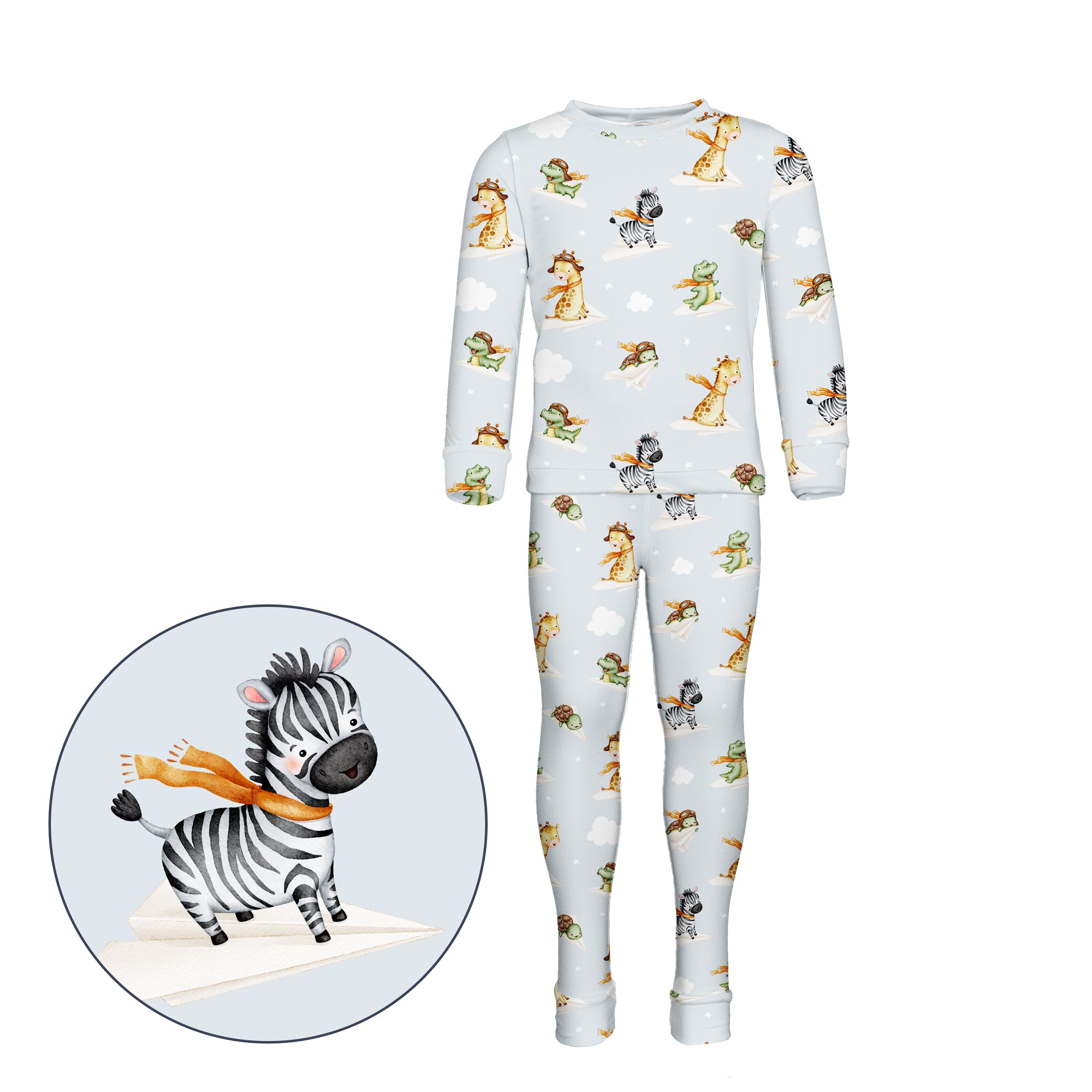 NON-Personalized Kids Pyjamas (2 piece set) - MARKETPLACE (Animal Designs)