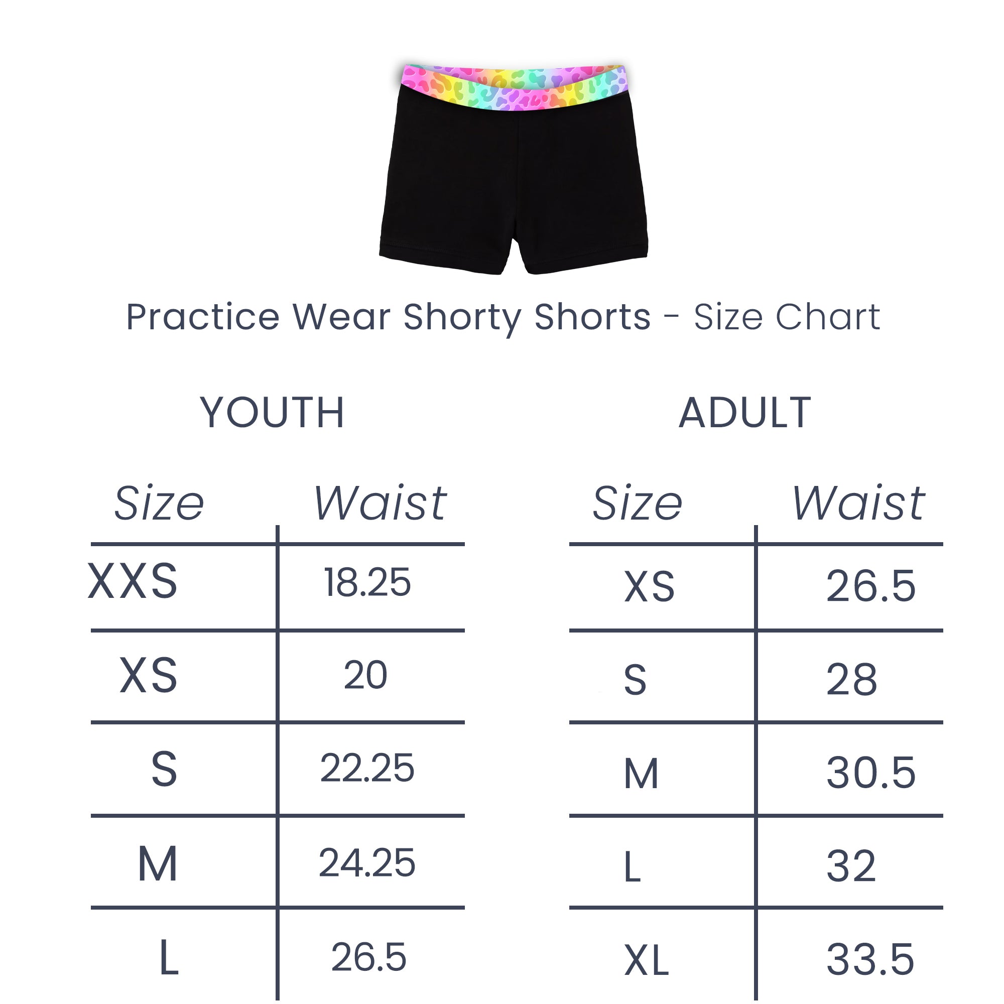 Practice Wear - Designer Crop Shorty Shorts