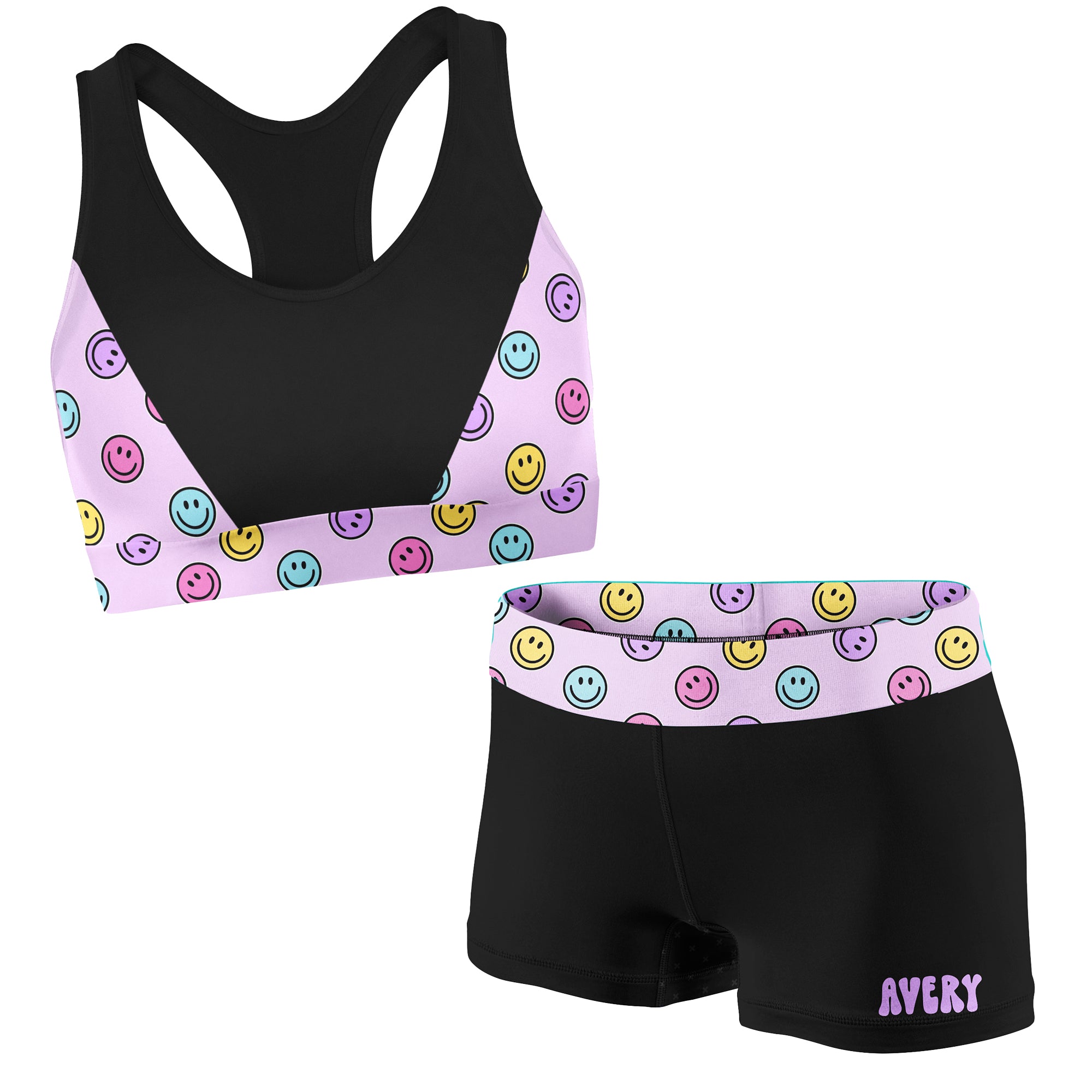 Smiley Face Practice Wear - Crop Top