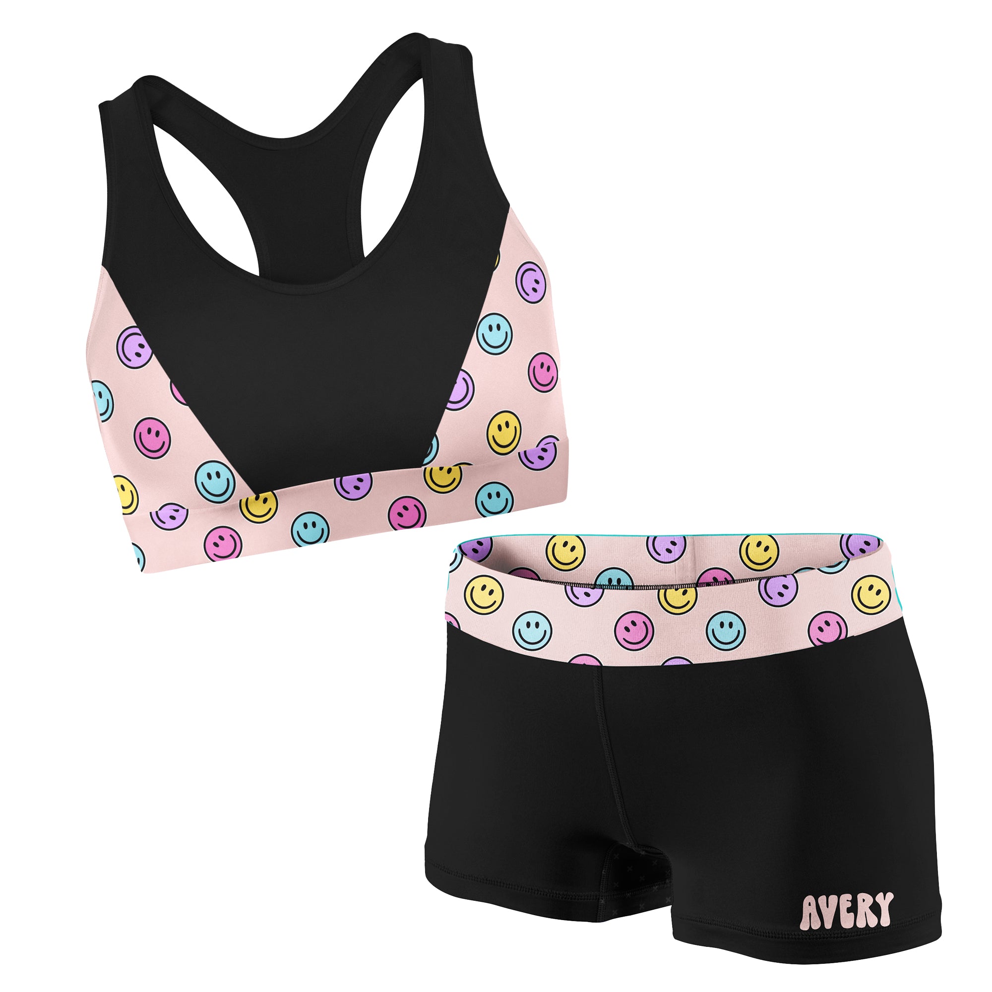 Smiley Face Practice Wear - Crop Top