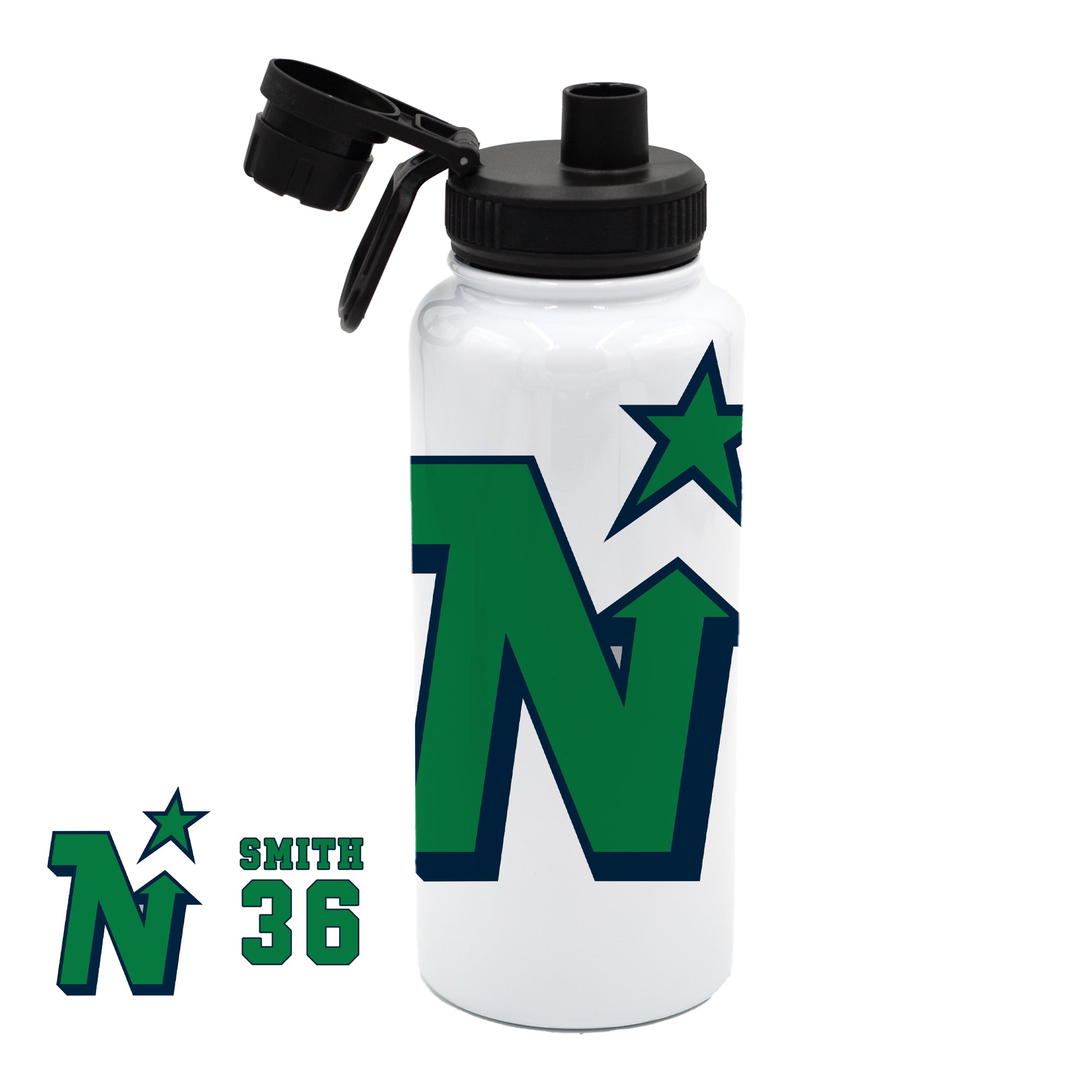MUSKOKA NORTH STARS HOCKEY - Athlete 32oz Personalized Sport Water Bottle