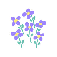 stickylabel_flowerclumppurple