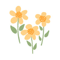 stickylabel_flowerclumpyellow