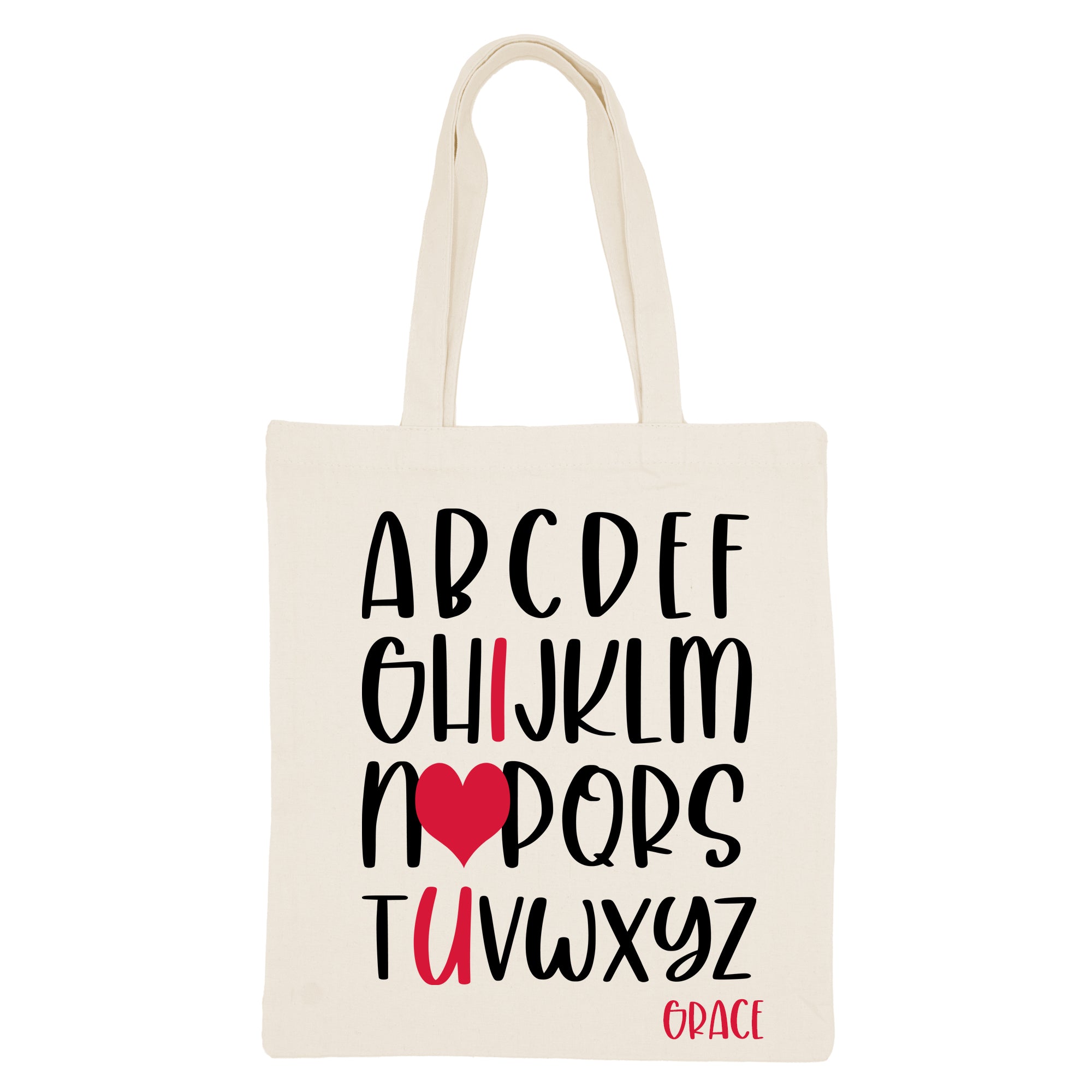 Valentines '25 - Personalized Canvas Tote Bag