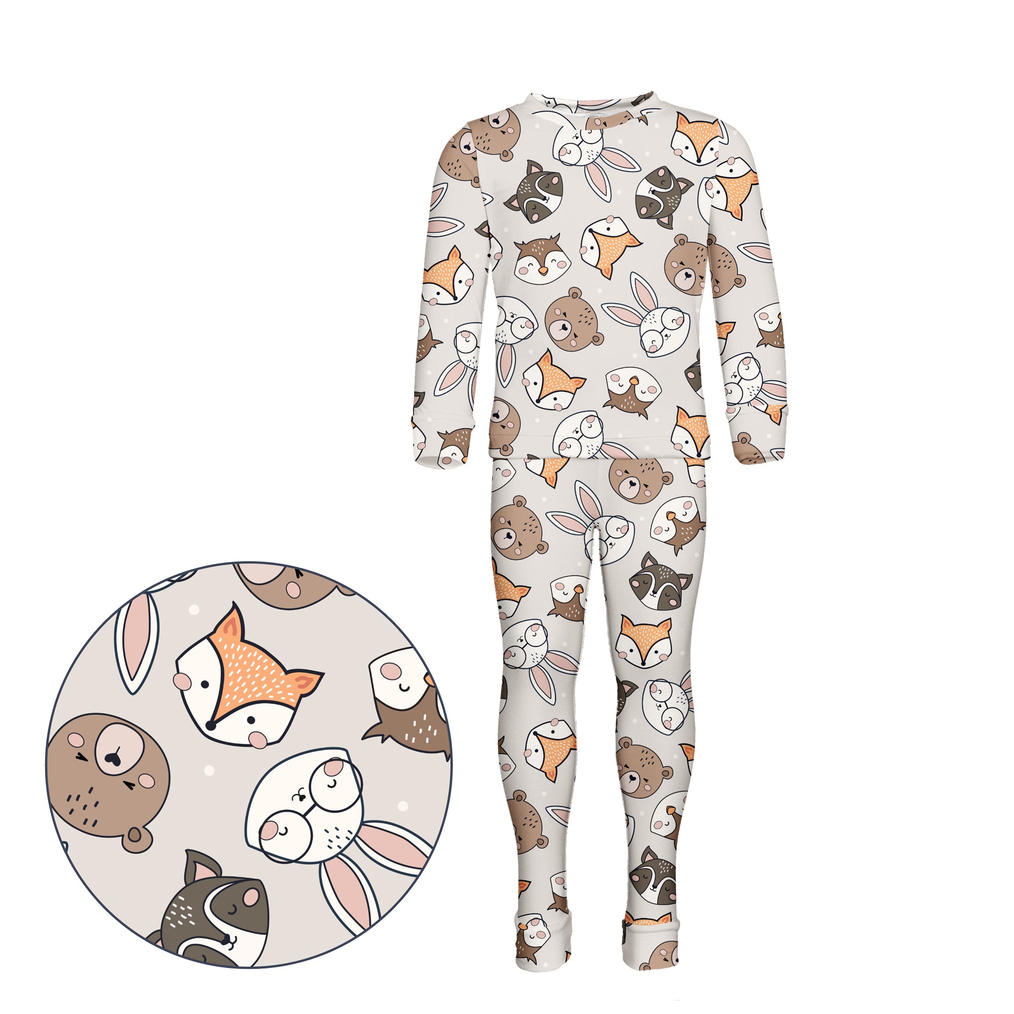 NON-Personalized Kids Pyjamas (2 piece set) - MARKETPLACE (Animal Designs)